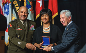 Dr. Jemison Receiving Thayer Award 2021