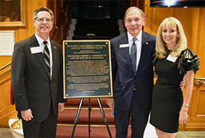 Todd Browne '85, Robert McDonald '75 and Mrs. Dianie McDonald